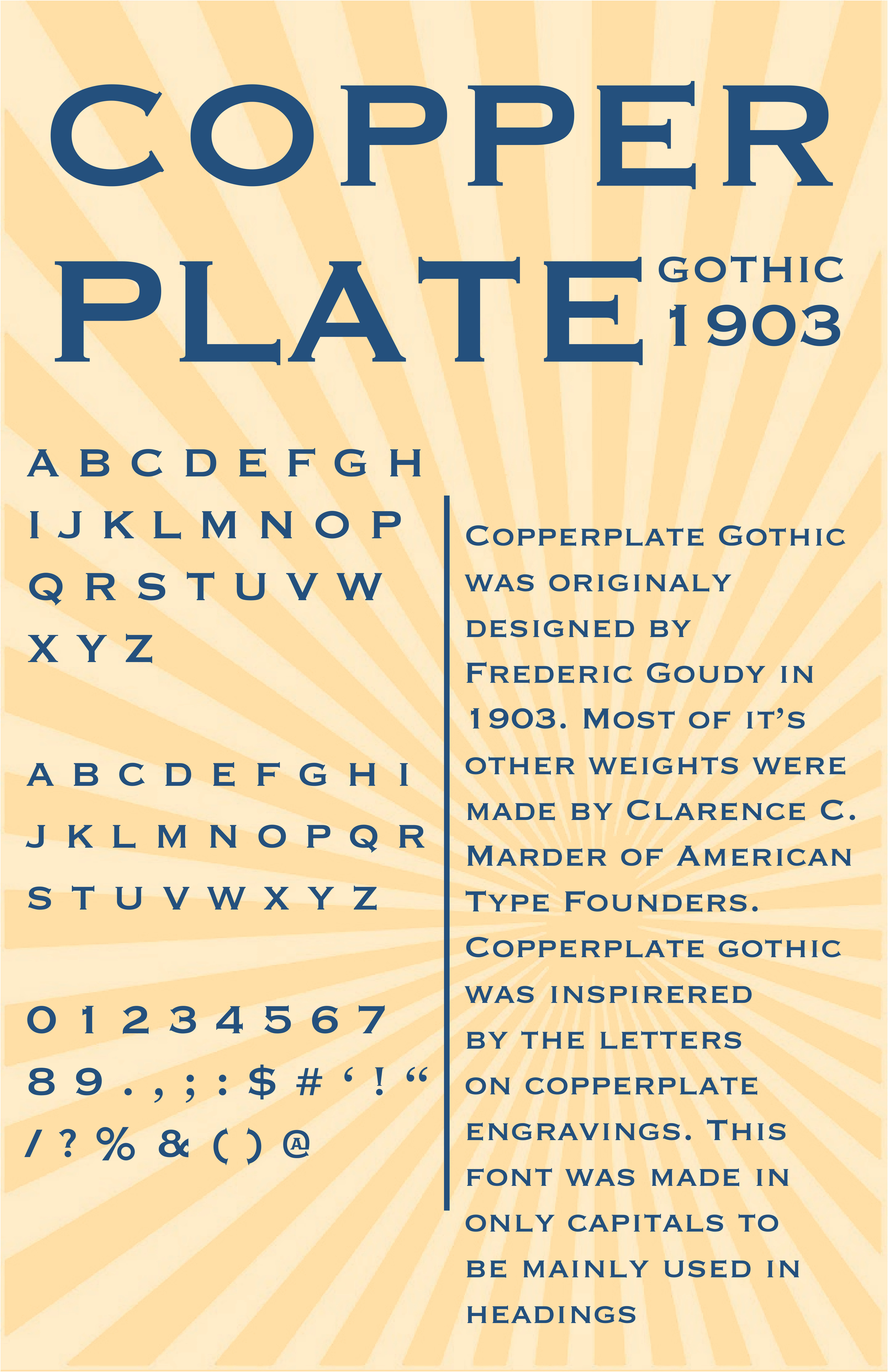 Copperplate Gothic Infographic